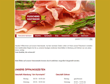 Tablet Screenshot of fleischerei-hartmann.com